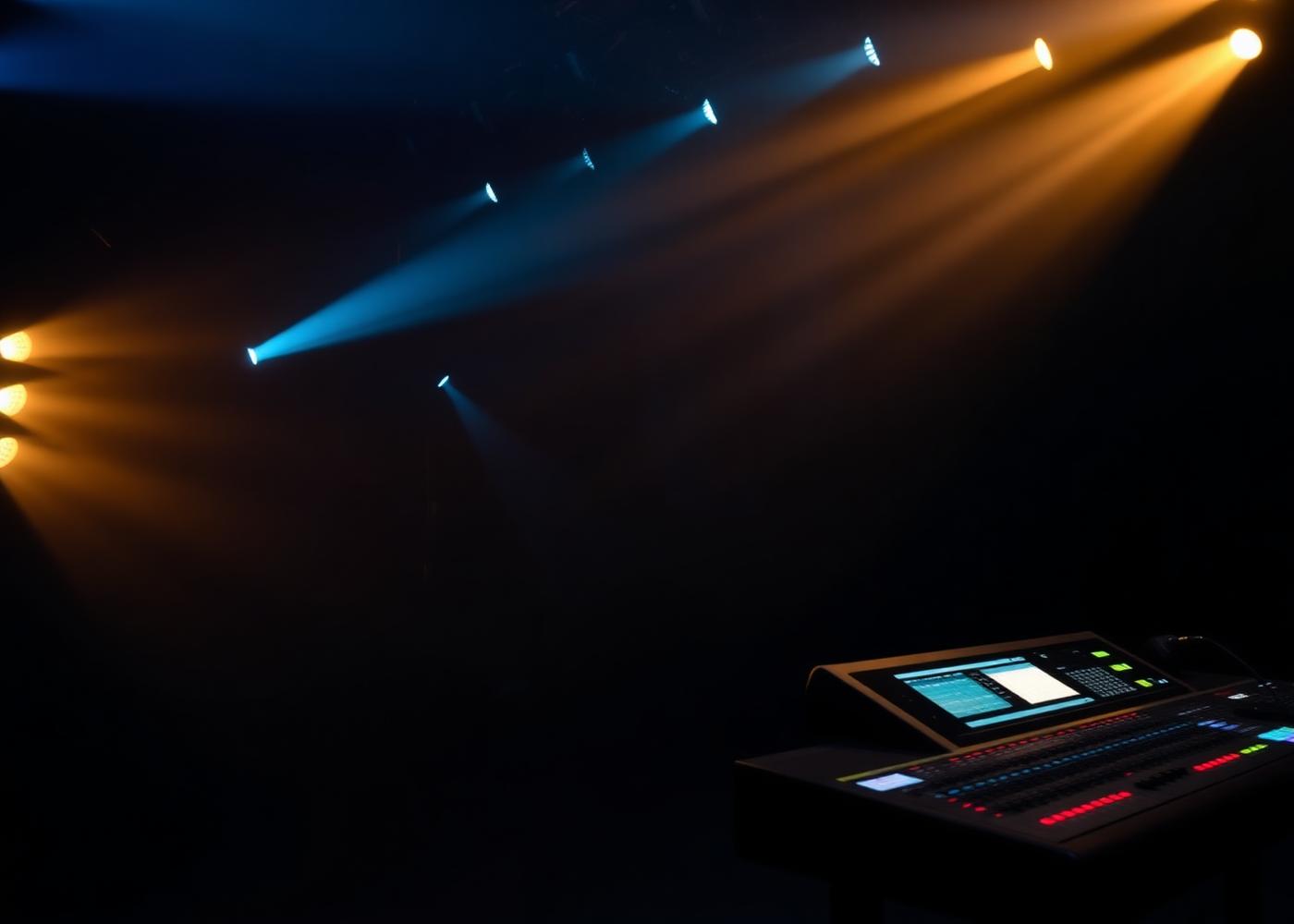 Rigging, cable, and technical infrastructure during a production load-in